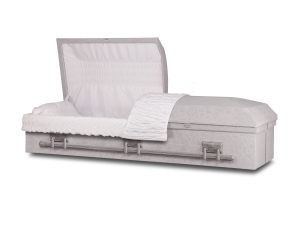 Kay Cloth Covered Casket with Silver Fabric